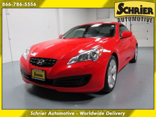 12 hyundai genesis coupe 2.0t red automatic hands free rwd