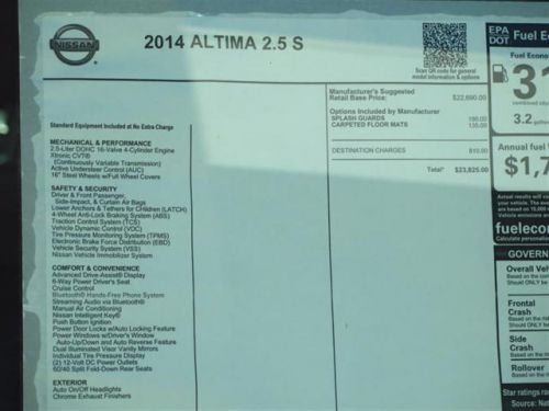 2014 Nissan Altima 2.5 S, US $20,032.00, image 2