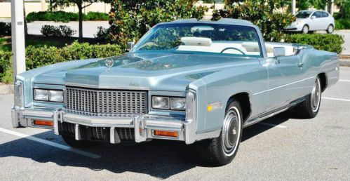 Simply magnificent original 76 cadillac eldorado convertible low mile beautiful