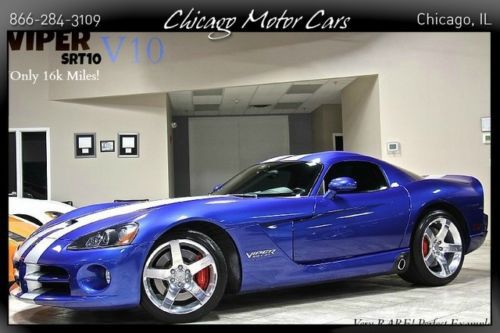 2006 dodge viper srt10 coupe gts blue w/ silver stripes low 16k mi wow!