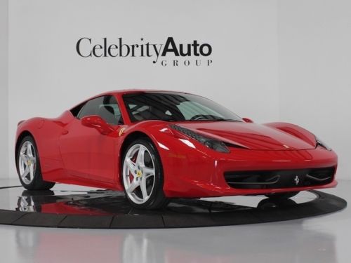 2011 ferrari 458 italia coupe shields red calipers electric seats red rev counte