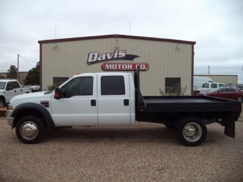 2009 f550 drw 4wd diesel 4x4 1 owner low miles clean carfax flat bed texas truck