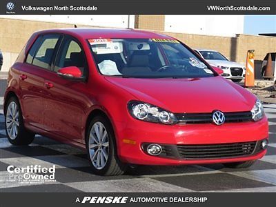 4dr hatchback dsg tdi low miles sedan automatic diesel 2.0l 4 cyl tornado red