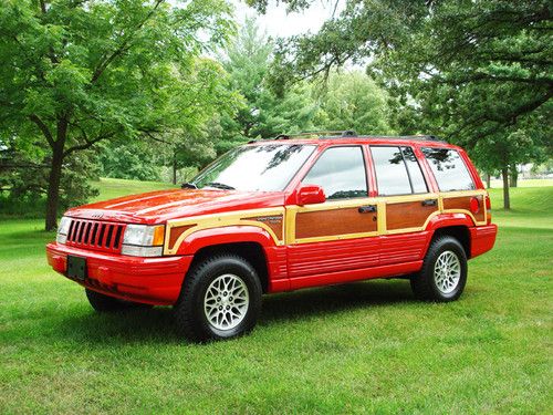 1994 jeep grand cherokee laredo woodie! 1 of a kind! real hand crafted wood!