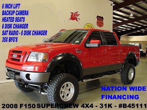 08 f150 supercrew fx4,6in lift,back-up cam,htd lth,pro comp whls,31k,we finance!