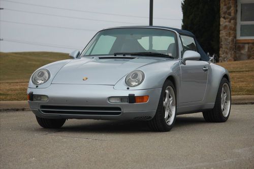 1995 porsche 993 c4 cabriolet all wheel drive polar silver serviced