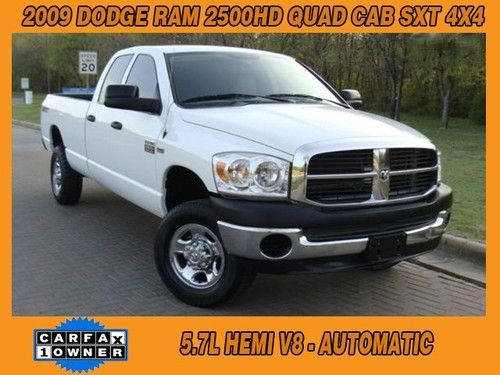 2009 dodge ram 2500 4wd quad cab 5.7l hemi texas one owner carfax hwy miles