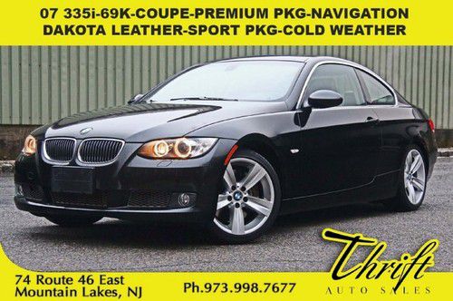 07 335i-69k-coupe-premium pkg-navigation-dakota leather-sport pkg-cold weather