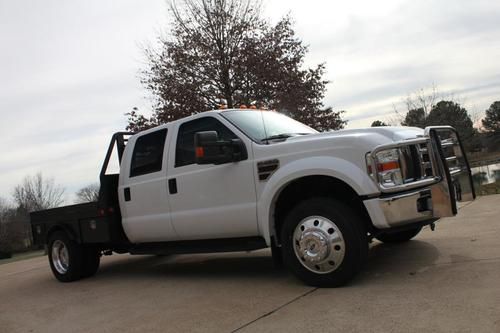 08 ford f450 crew cab lariat flat bed 6.4l diesel 6-speed manual financing