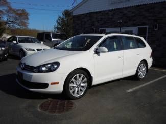 2012 vw jetta sportwagen tdi white tan clean diesel unique 6sp full pano s/r!