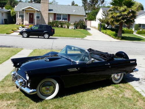1956 ford thunderbird privetly owned all original; black on black.california car