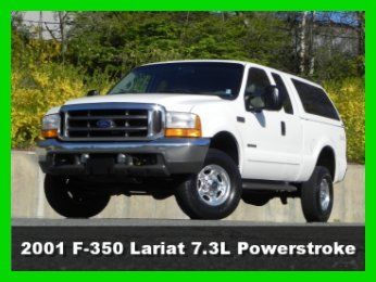 2001 ford f350 lariat extended cab short bed 4x4 7.3l powerstroke diesel truck
