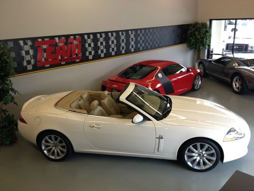 07 xk convertible - white/tan - 19k miles - one owner - lux pkg - premium sound