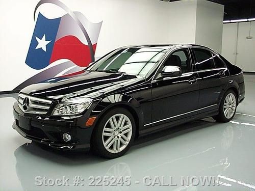 2009 mercedes-benz c300 sport sunroof blk on blk 26k mi texas direct auto