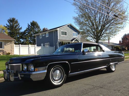 1972 cadillac coupe deville showroom condition !!! stunning black beauty
