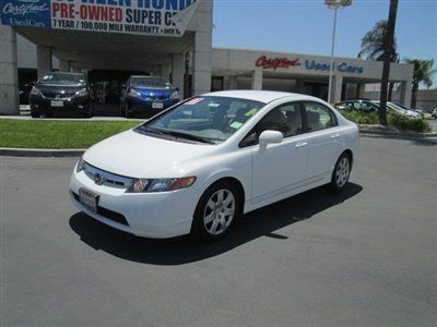 2007 honda civic lx sedan - taffeta white