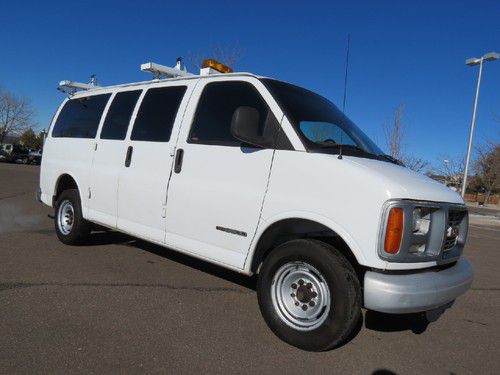 2000 gmc savana cargo van v8 1 owner fleet good mileage racks runs great