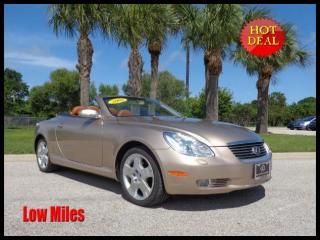 2005 lexus sc 430 navigation &amp; more egyptian sand over saddle only 9k miles!