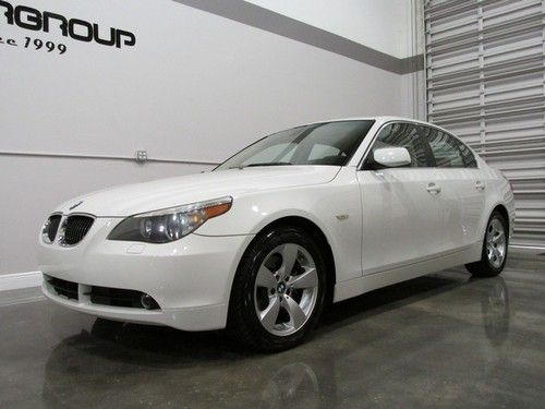 2007 bmw 530i white / sand, nav, 47k miles, auto, only $296/month oac