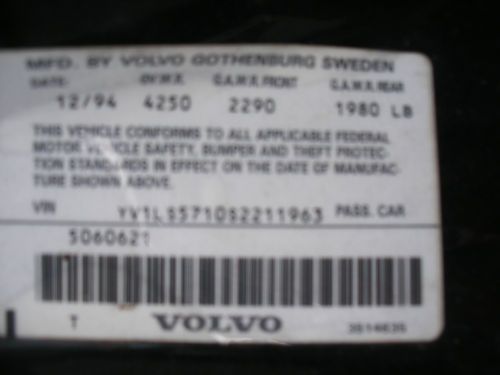1995 Volvo 850 T5 Turbo Sedan, image 18