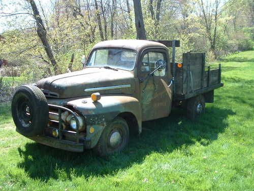 1951 ford f2 flat head v8 and dump bed farm find