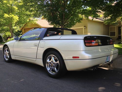 NISSAN 300ZX CONVERTIBLE ROADSTER WHITE WITH BLACK LEATHER VERY CLEAN AUTOMATIC!, image 2