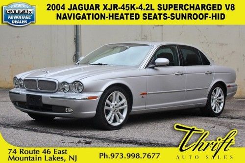 2004 jaguar xjr-45k-4.2l supercharged v8-navigation-heated seats-sunroof-hid-