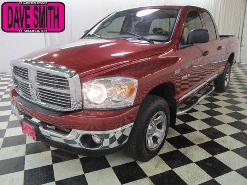 2008 red quad 4wd auto cloth shortbox 5.7l hemi cruise tow hitch bedliner!!!