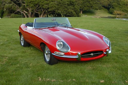 1965 jaguar e-type convertible - red