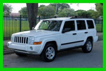 2006 jeep commander 4x4 no reserve 3rd row seat tv/dvd florida vehicle sunroof