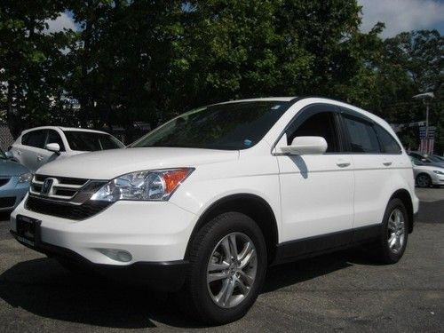 Ex-l suv auto automatic leather heated seats white beige 4wd moon roof security