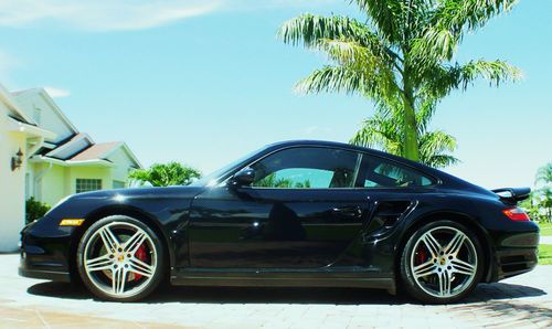 2007 porsche 911twin turbo, black w/black &amp; tan int. tiptronic