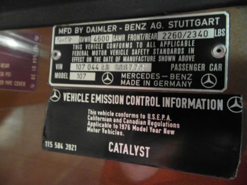 1976 Mercedes-Benz 450SL Base Convertible 2-Door 4.5L, US $6,199.00, image 9