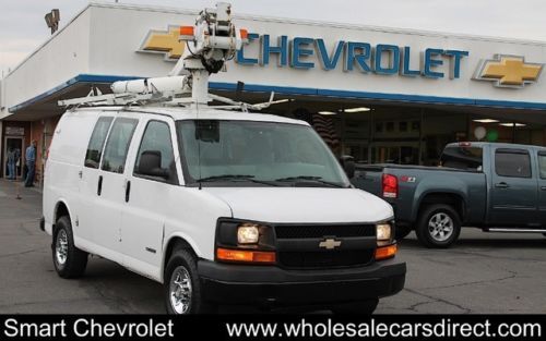 Used chevrolet express bucket trucks boom truck lift vans utility van we finance