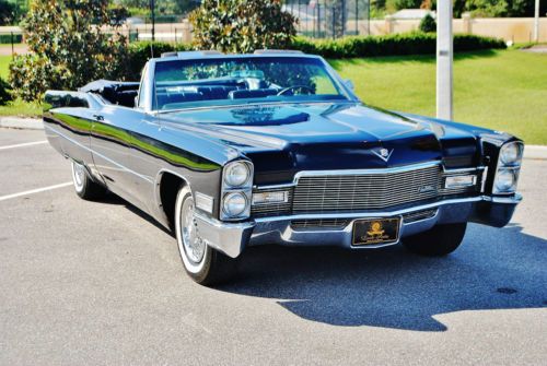 Fully restored triple black rare 1968 cadillac deville convertible loaded sweet
