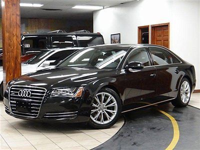 2011 audi a8 l quattro black/brwn lthr navi htd/ac/massage soft-close drs 1-ownr