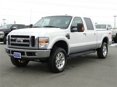 Crew cab lariat 4x4 powerstroke diesel leather low miles 1 owner clean auto