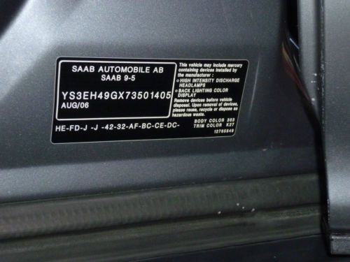 2007 Saab 9-5 Aero - Performance, luxury and safety! Loaded, mint, low miles, US $11,900.00, image 23