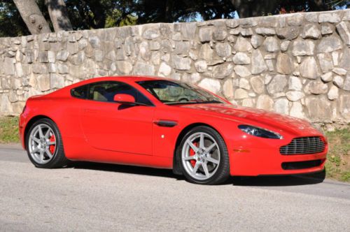 2008 aston martin vantage v8 in ferrari rosso corsa (red)