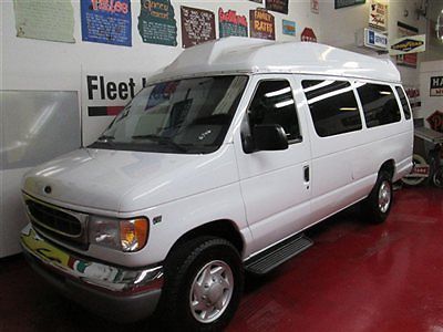 No reserve 2001 ford e-350 ext club wagon 15 pass. hi-top, 2 owner