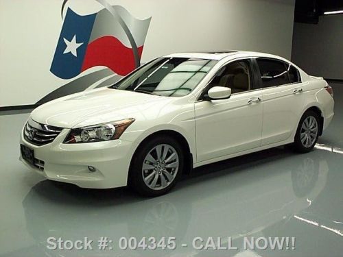 2011 honda accord ex-l v6 sedan sunroof htd leather 45k texas direct auto