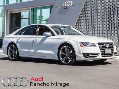 2013 audi s8 glacier white lane driver assist full leather bang olufsen sound