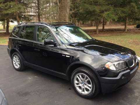 *low miles* bmw x3 3.0i sport utility 4-door 3.0l (black w/beige interior)