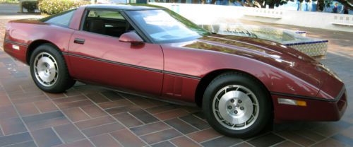 1986 maroon corvette coupe low mileage 100 percent original