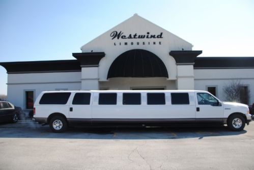 Limo limousine ford excursion white 2004 suv stretch low miles mega luxury rare