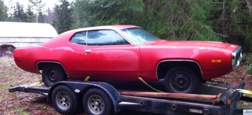 1972 Plymouth Satellite FE5 Red Coupe 72 318 Auto Project MOPAR GTX Roadrunner, US $2,000.00, image 3