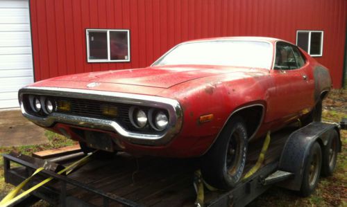 1972 Plymouth Satellite FE5 Red Coupe 72 318 Auto Project MOPAR GTX Roadrunner, US $2,000.00, image 5