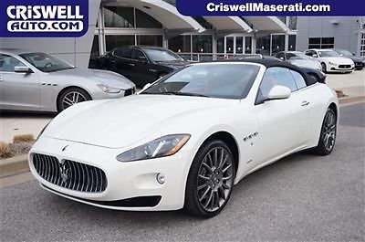 2014 maserati granturismo sport convertible white red leather ferrari v8 nav