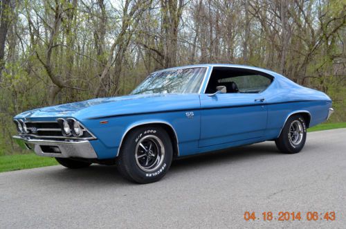 1969 chevelle ss 396 4spd very nice fresh restoration beautiful lemans blue