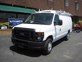 2011 ford  e-350  1ton extended  with roof rack dividers and bins white
